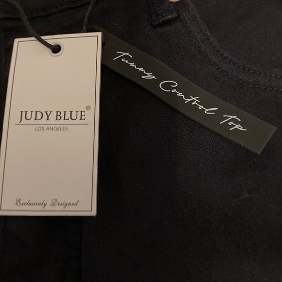NWT Judy Blue “In the Navy” High Waist Wide Leg Cropped Denim Jeans Sz 16W - Picture 12 of 14